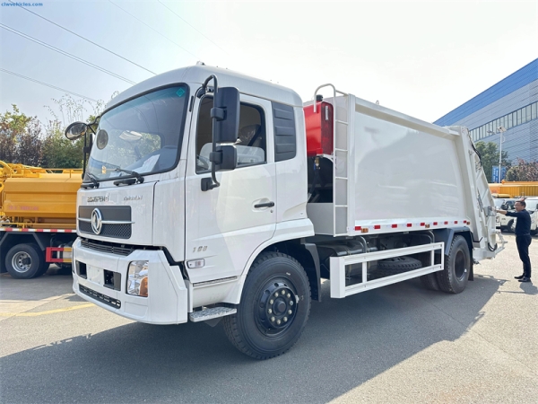 DongFeng KR 4x2 12cbm Garbage Compactor Truck with White Color