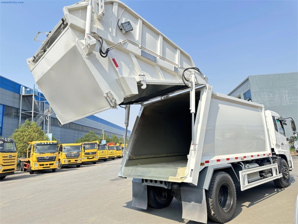 DongFeng KR 4x2 12cbm Garbage Compactor Truck with White Color