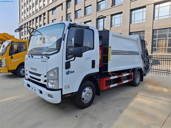 ISUZU KV100 4x2 8cbm garbage compactor truck with customization