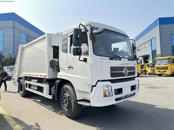 DongFeng KR 4x2 12cbm Garbage Compactor Truck with White Color