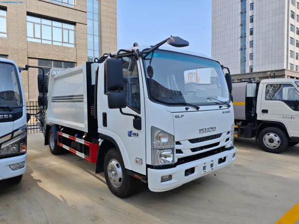 ISUZU KV100 4x2 8cbm garbage compactor truck with customization